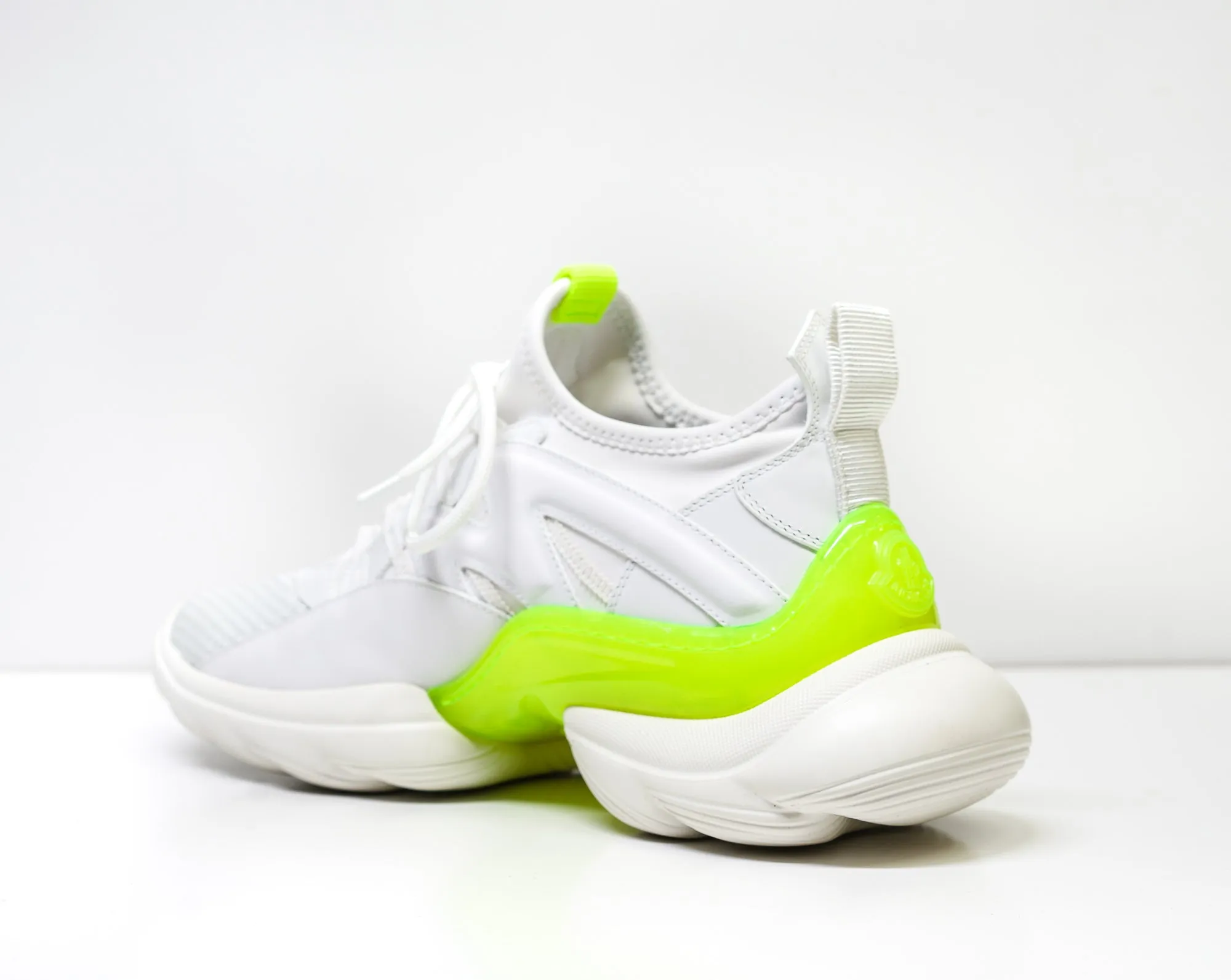 Moncler Women's White & Lime Sneaker, Style B4M70240