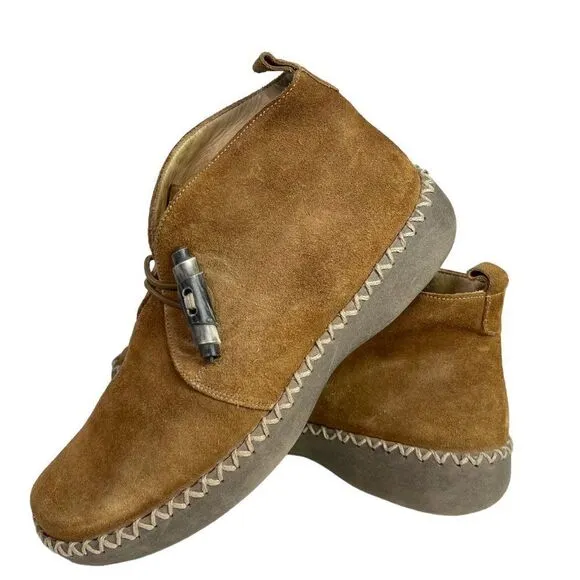 Mosquitos Vintage 90s Tan Suede Leather Chukka Booties UK 5.5, US Size 7.5