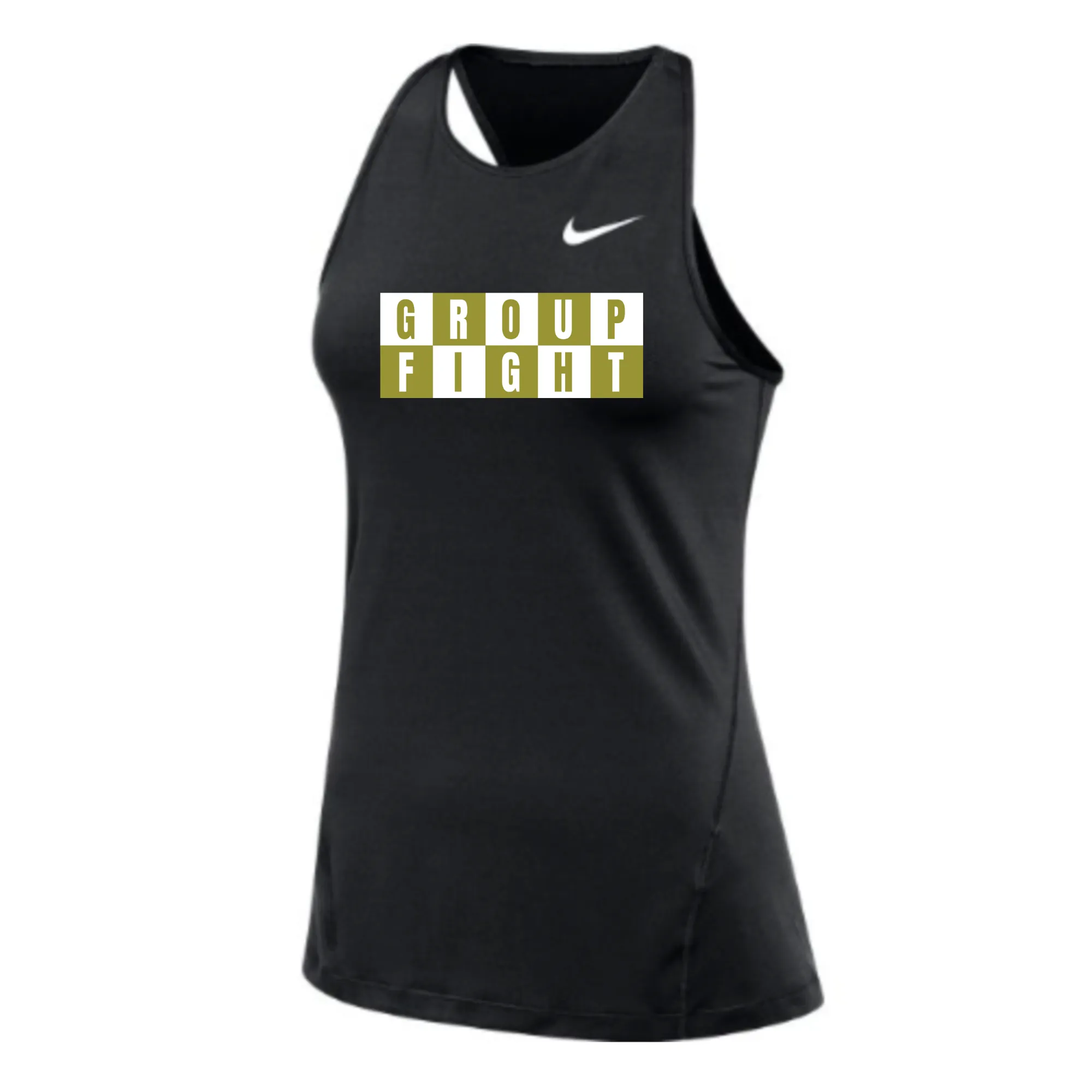 MOSSA Nike Women's All Over Mesh Tank (black) - Fight Checker Logo