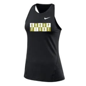 MOSSA Nike Women's All Over Mesh Tank (black) - Fight Checker Logo