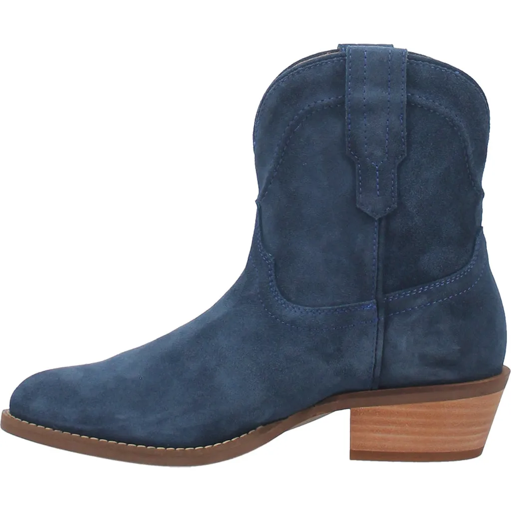 NAVY Tumbleweed Suede Leather Bootie