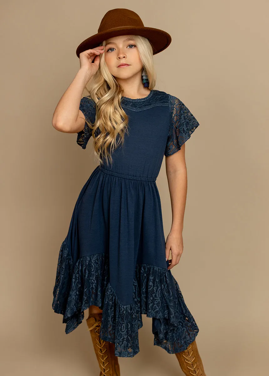 Nemia Dress in Navy