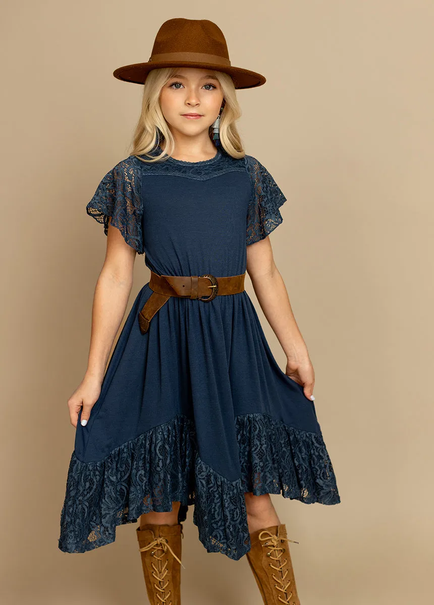 Nemia Dress in Navy