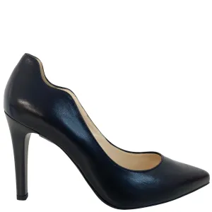 NeroGiardini Black Leather Modern Stiletto Shoes