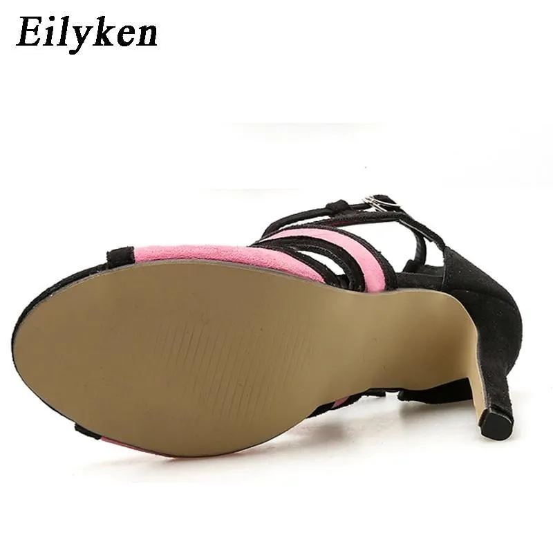 New Desiger Sexy Women Sandals Hollow out Buckle Strap High Heels