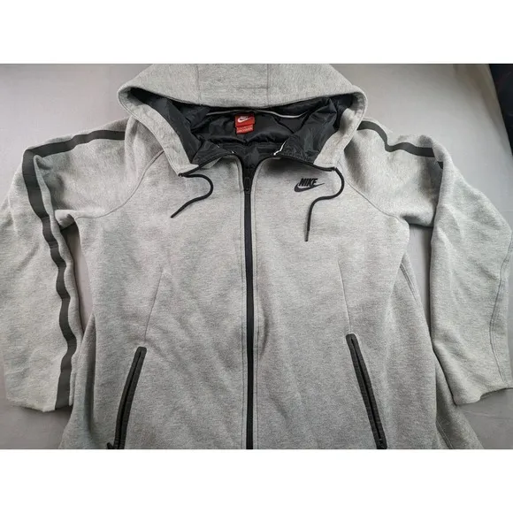 Nike Tech Women's Aeroloft Parka Goose Down Heather Gray Black Large (MSRP $250)