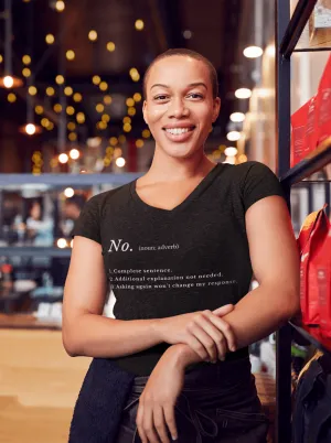 No (Full Sentence) (V-neck) T-shirt