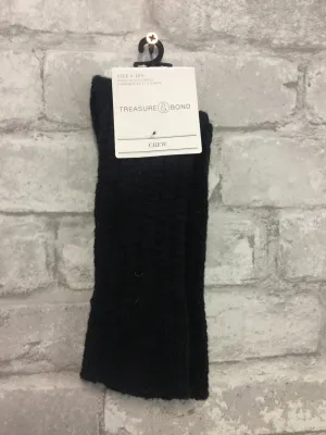 Nordstrom Item! Women's Treasure & Bond Crew socks, Black, Sz 6-10.5!