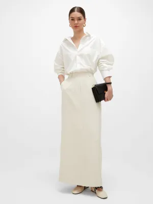 Noura Long Tailored Skirt - Off White