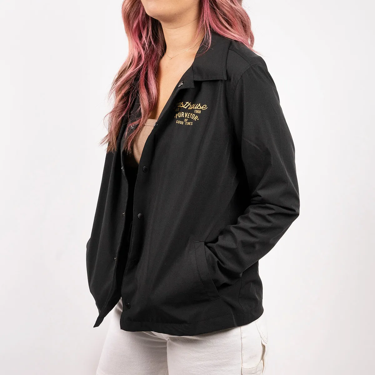 Novel Women's Coaches Jacket - Black