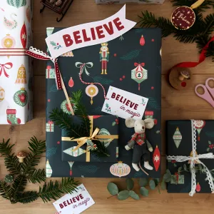 Nutcracker Green Christmas Wrapping Paper Set