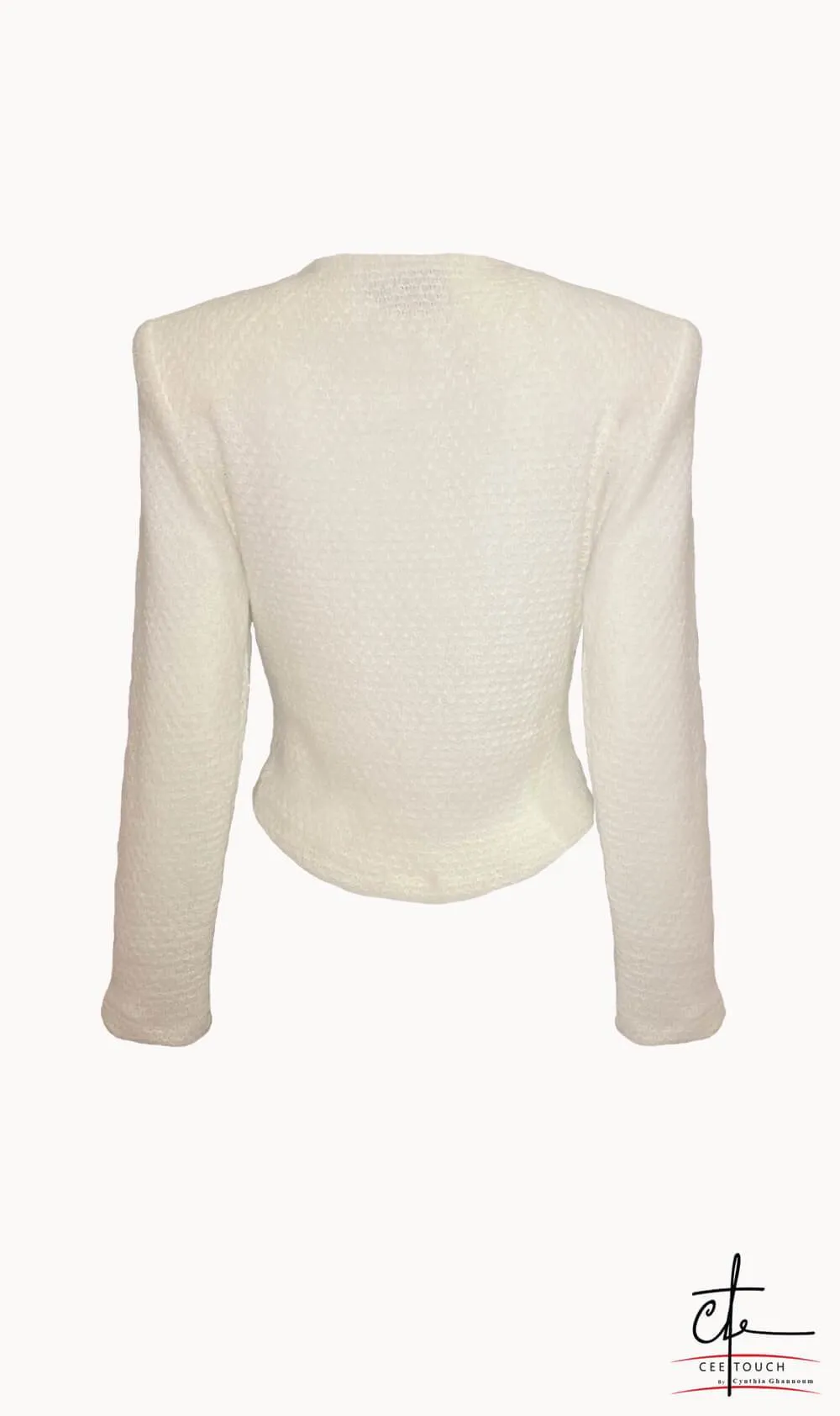 Off White Wool Crop Top