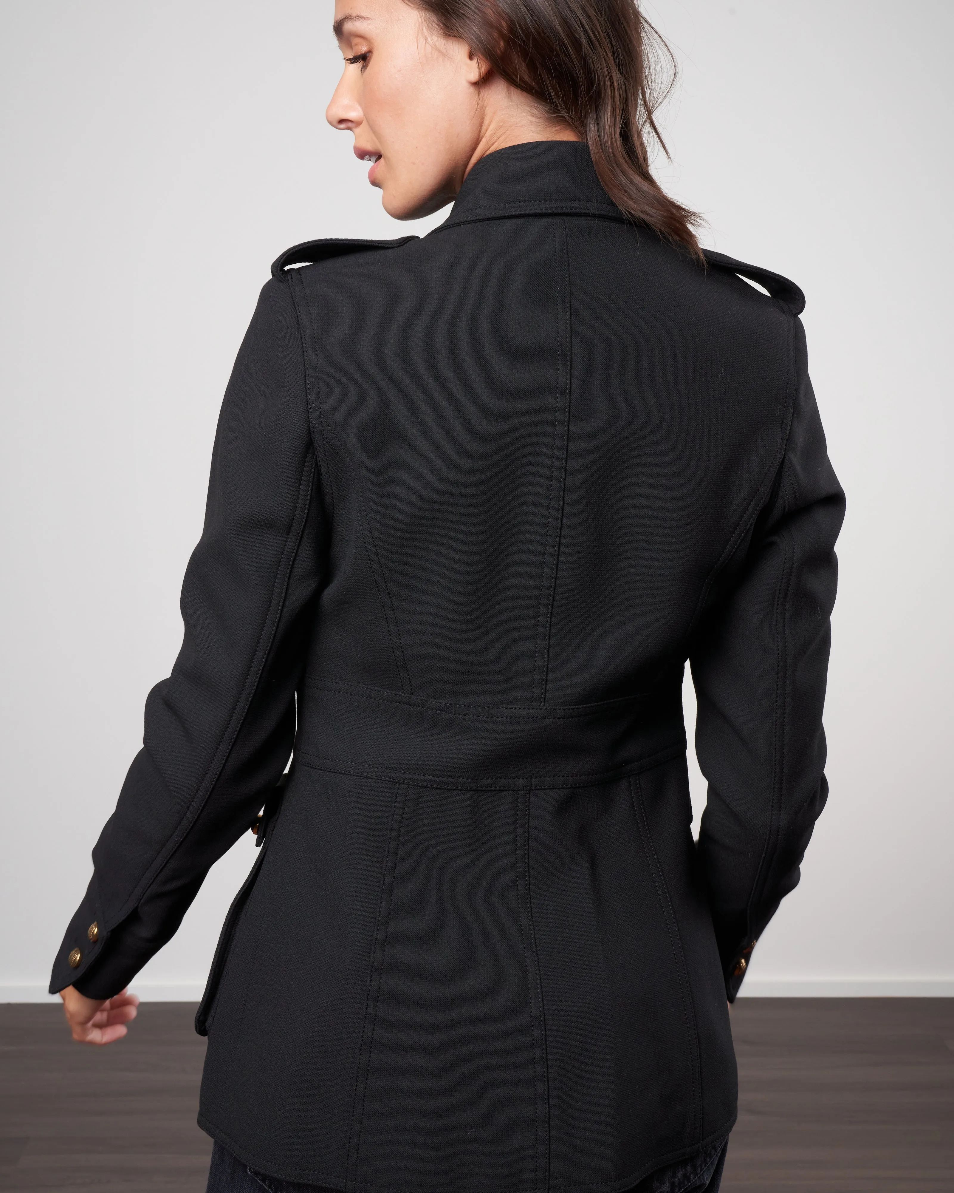 officers jacket - black