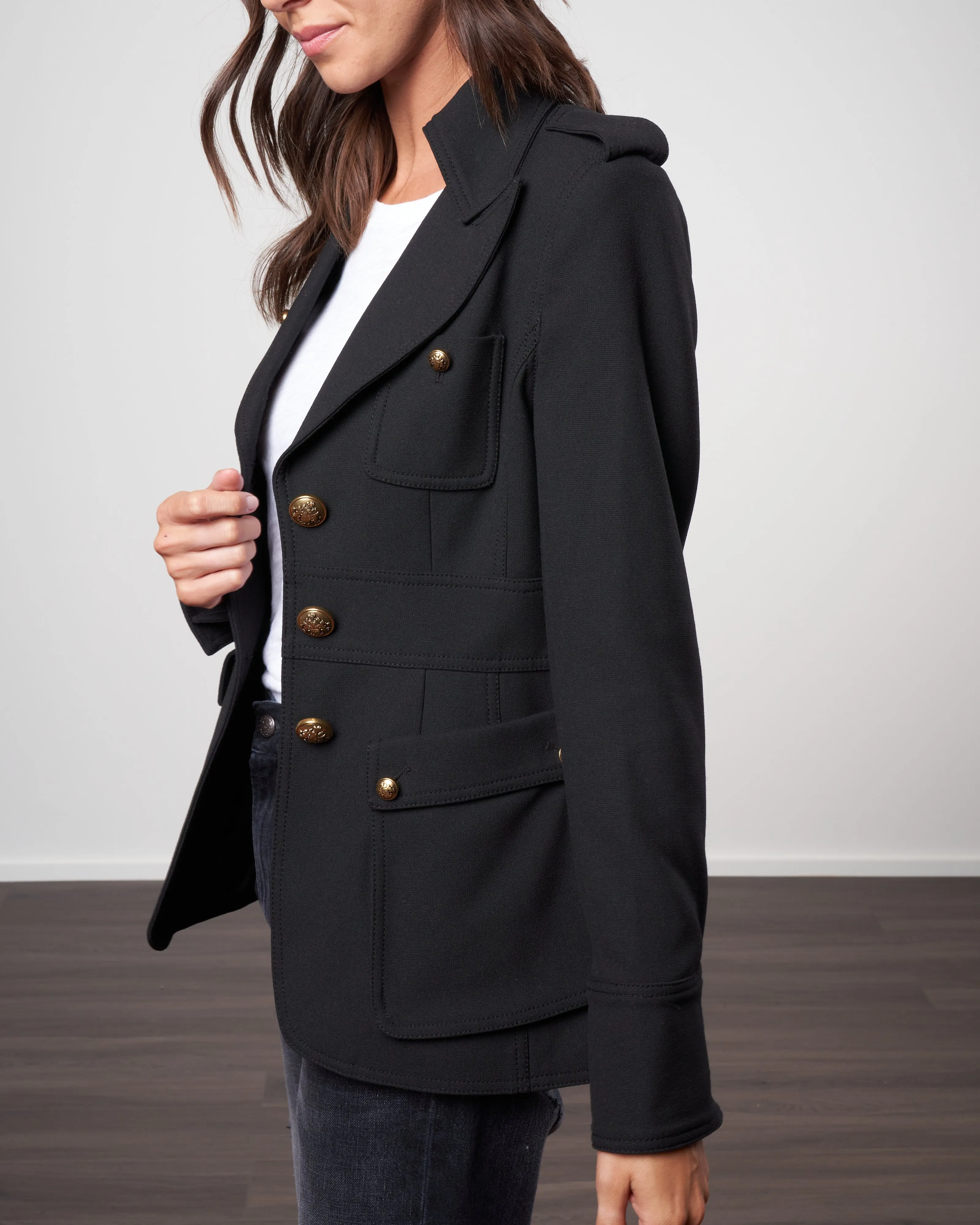 officers jacket - black