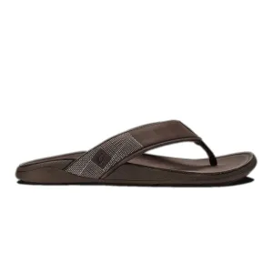 Olukai Mens Tuahine Dark Wood Sandal