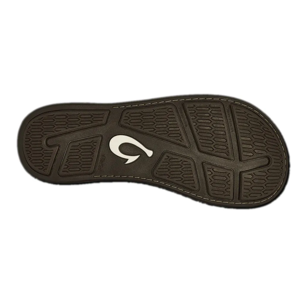 Olukai Mens Tuahine Dark Wood Sandal