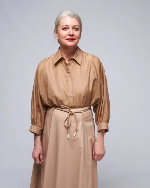 organdy blouse - cinnamon