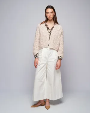organic cotton and mohair cardigan - pure