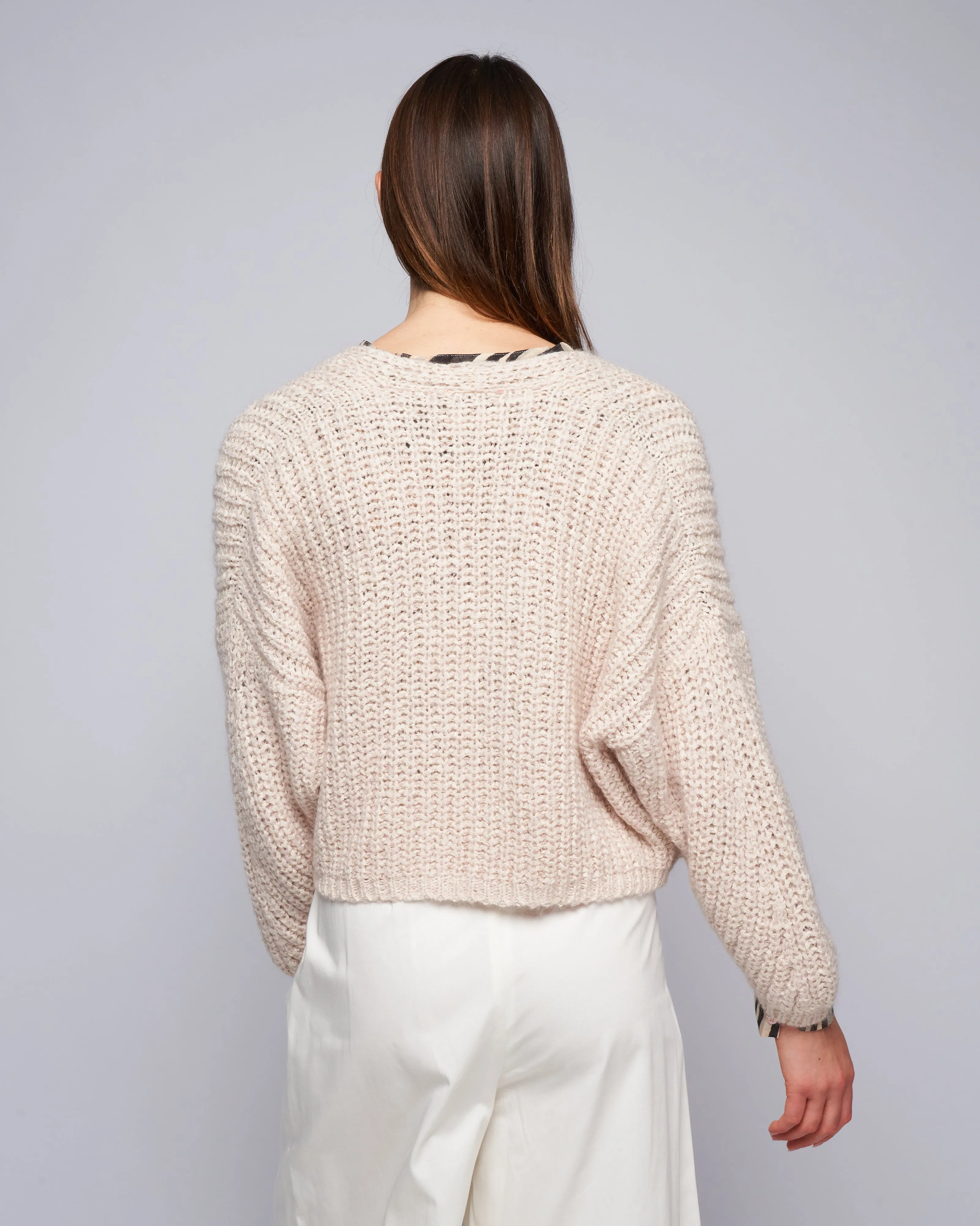 organic cotton and mohair cardigan - pure