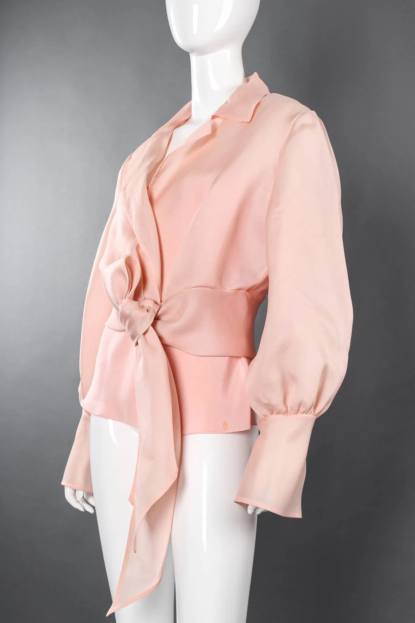 Organza Bow Wrap Top