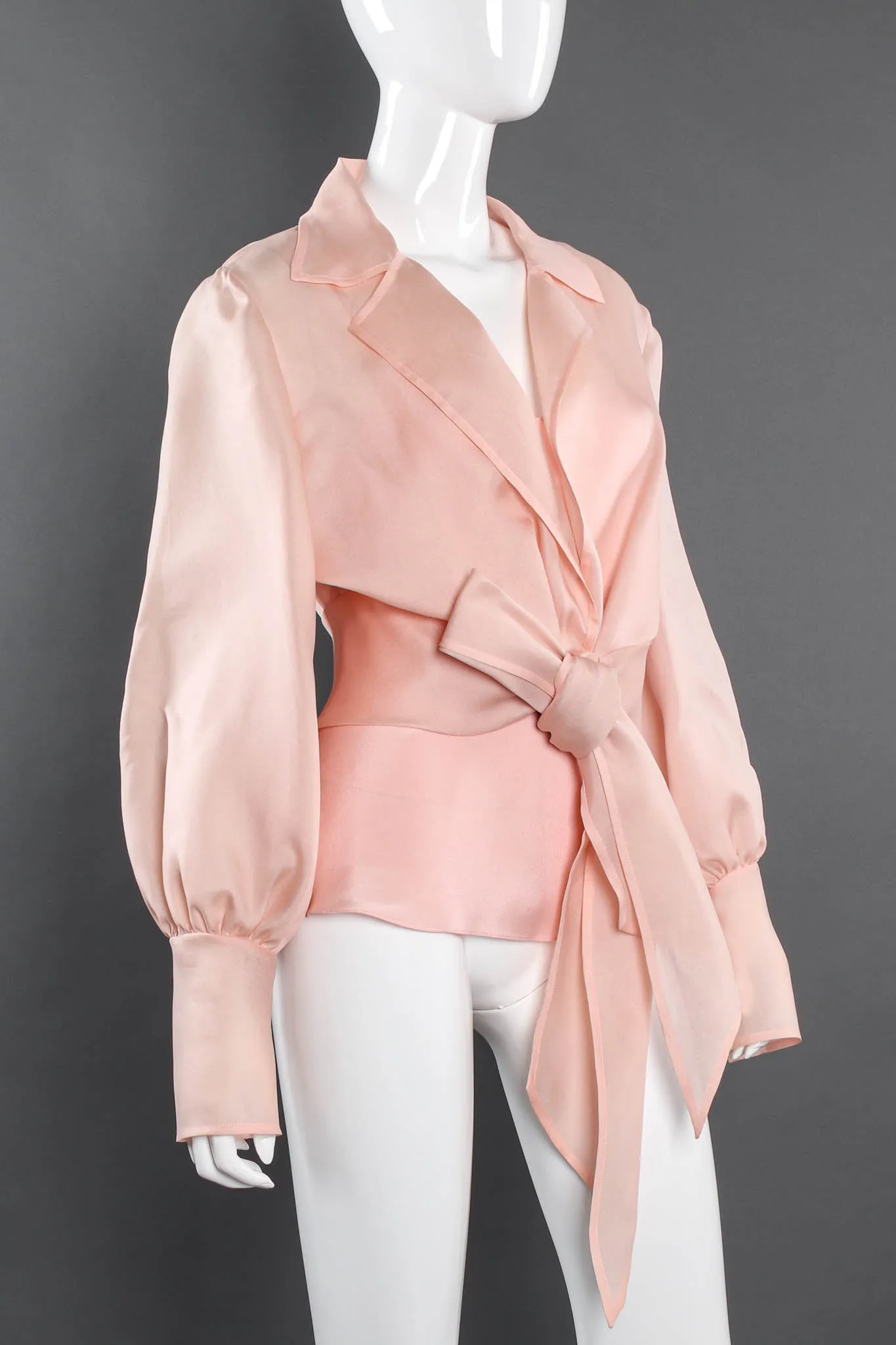 Organza Bow Wrap Top