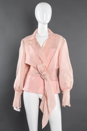 Organza Bow Wrap Top