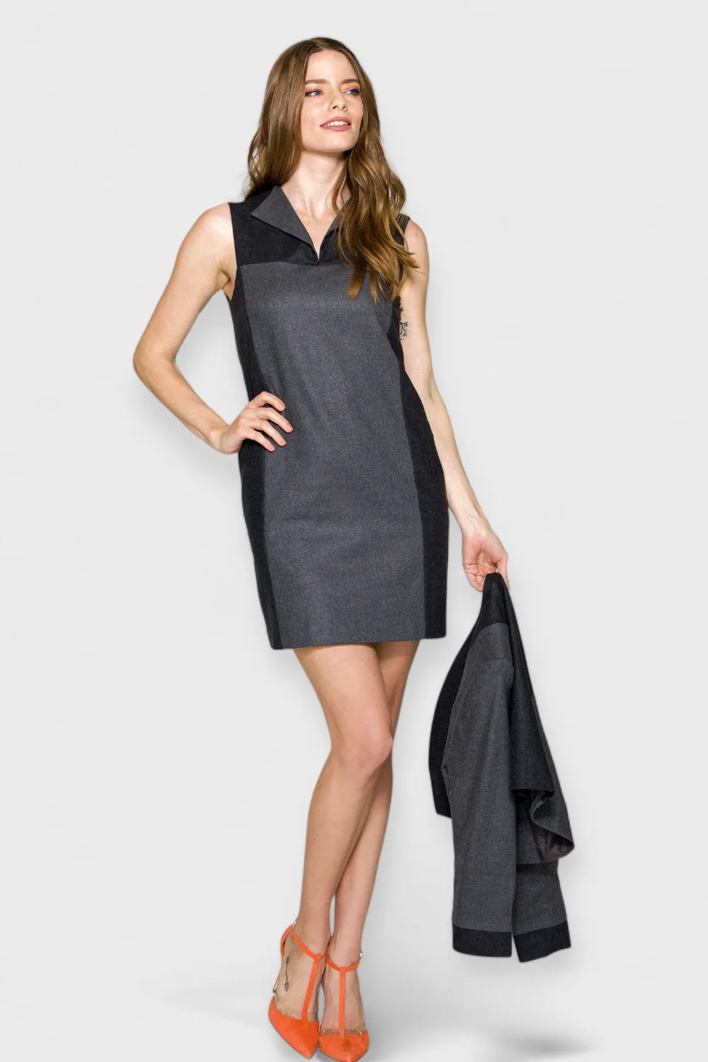 Pantheon Gray Dress & Jacket Set