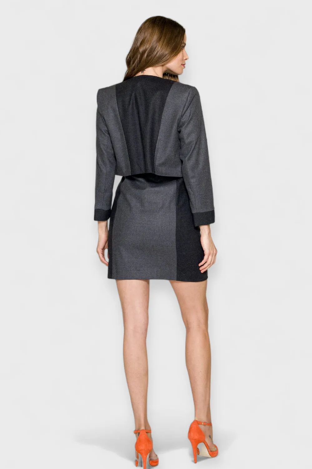 Pantheon Gray Dress & Jacket Set