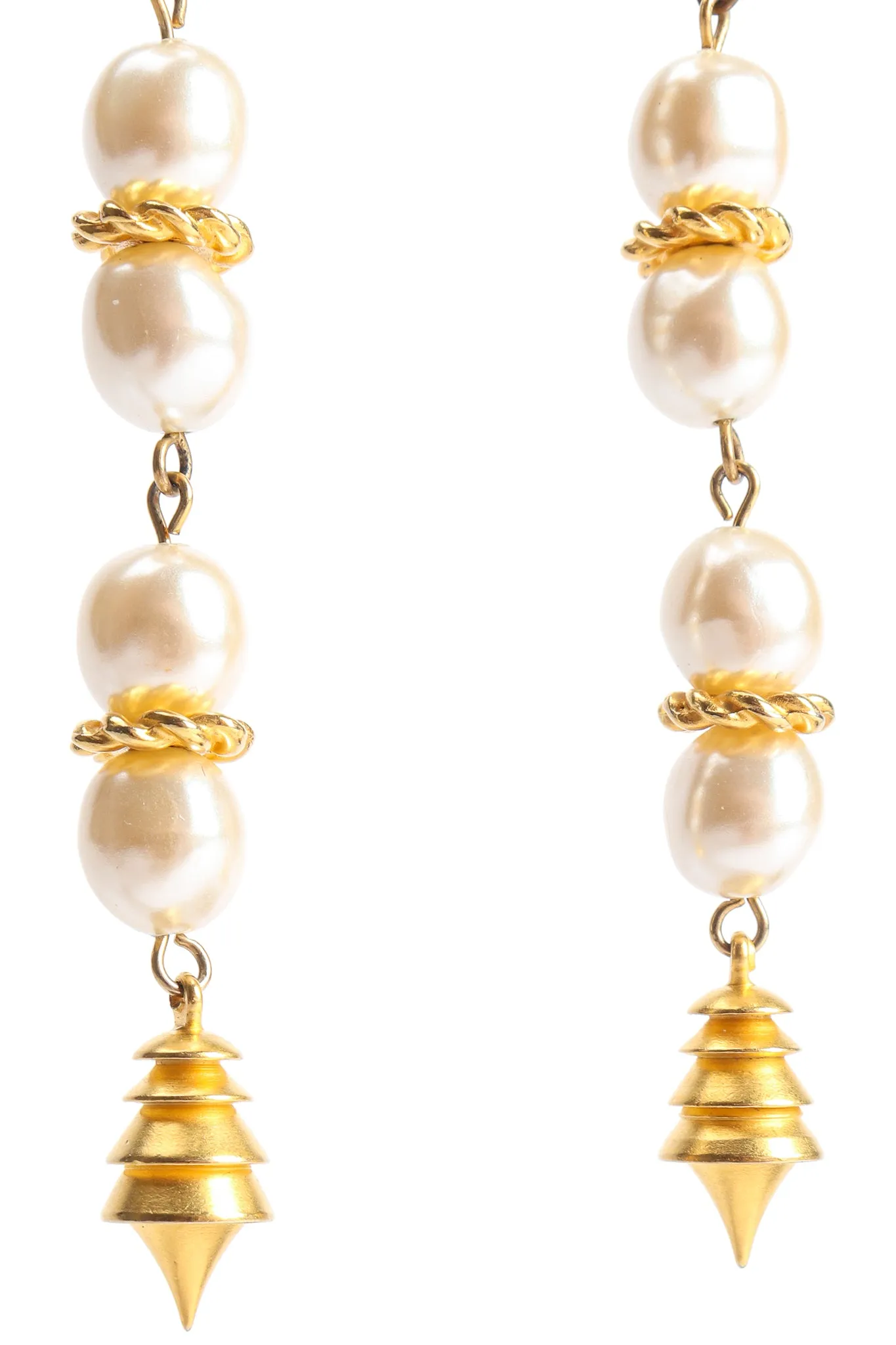Pearl Spike Drop Earrings