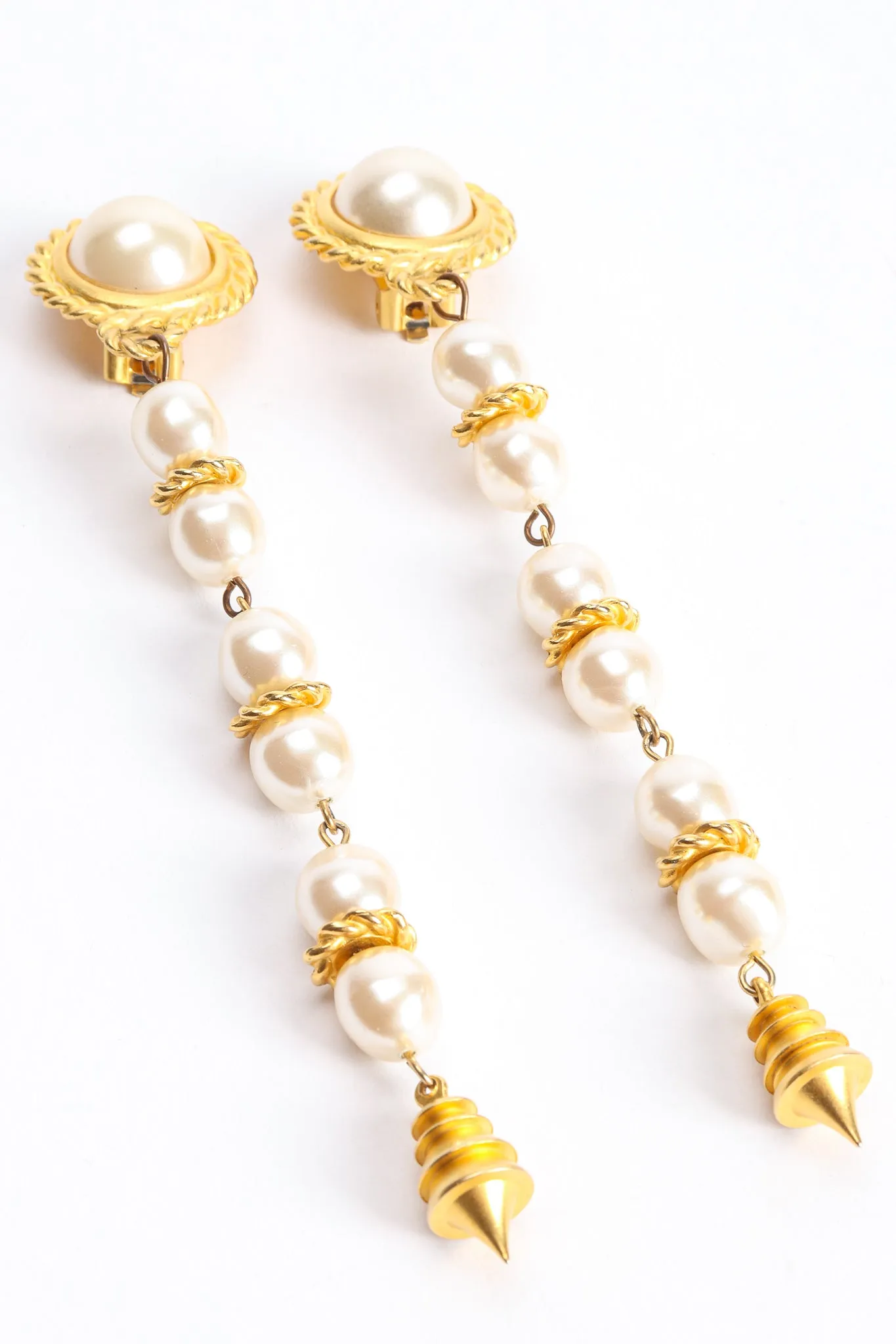 Pearl Spike Drop Earrings
