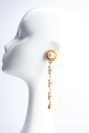 Pearl Spike Drop Earrings