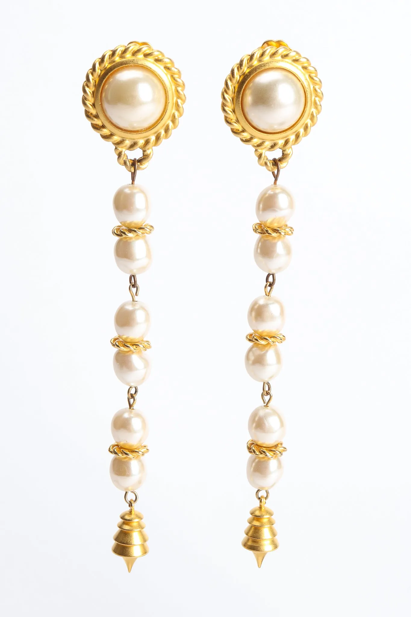 Pearl Spike Drop Earrings