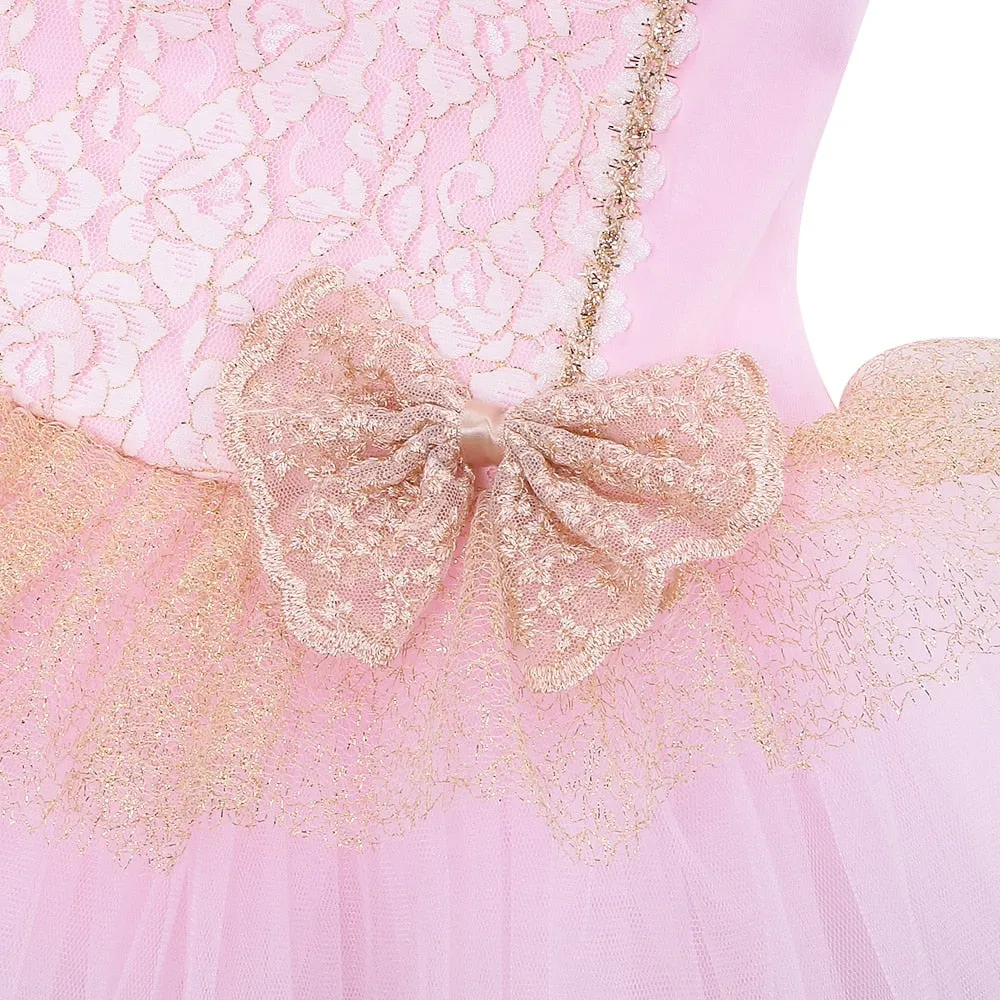 Pink and Gold Ballet leotard with tutu