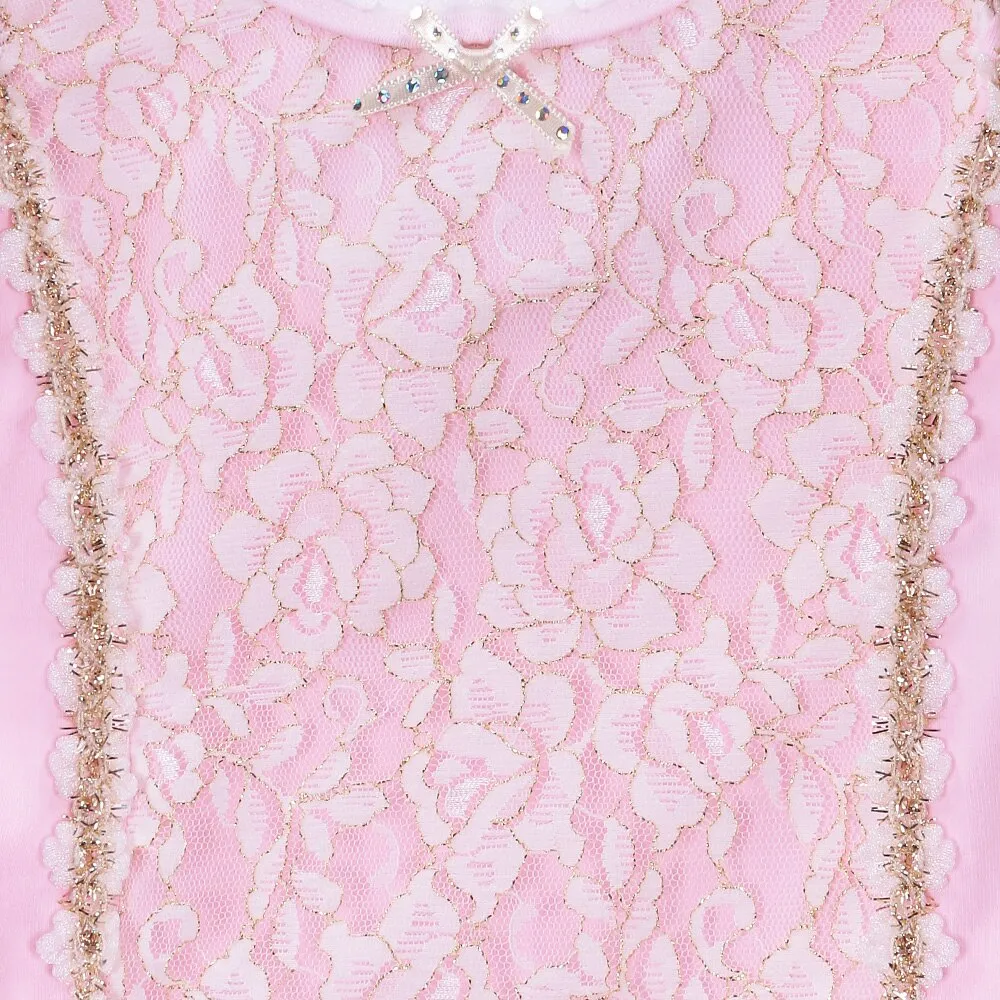 Pink and Gold Ballet leotard with tutu