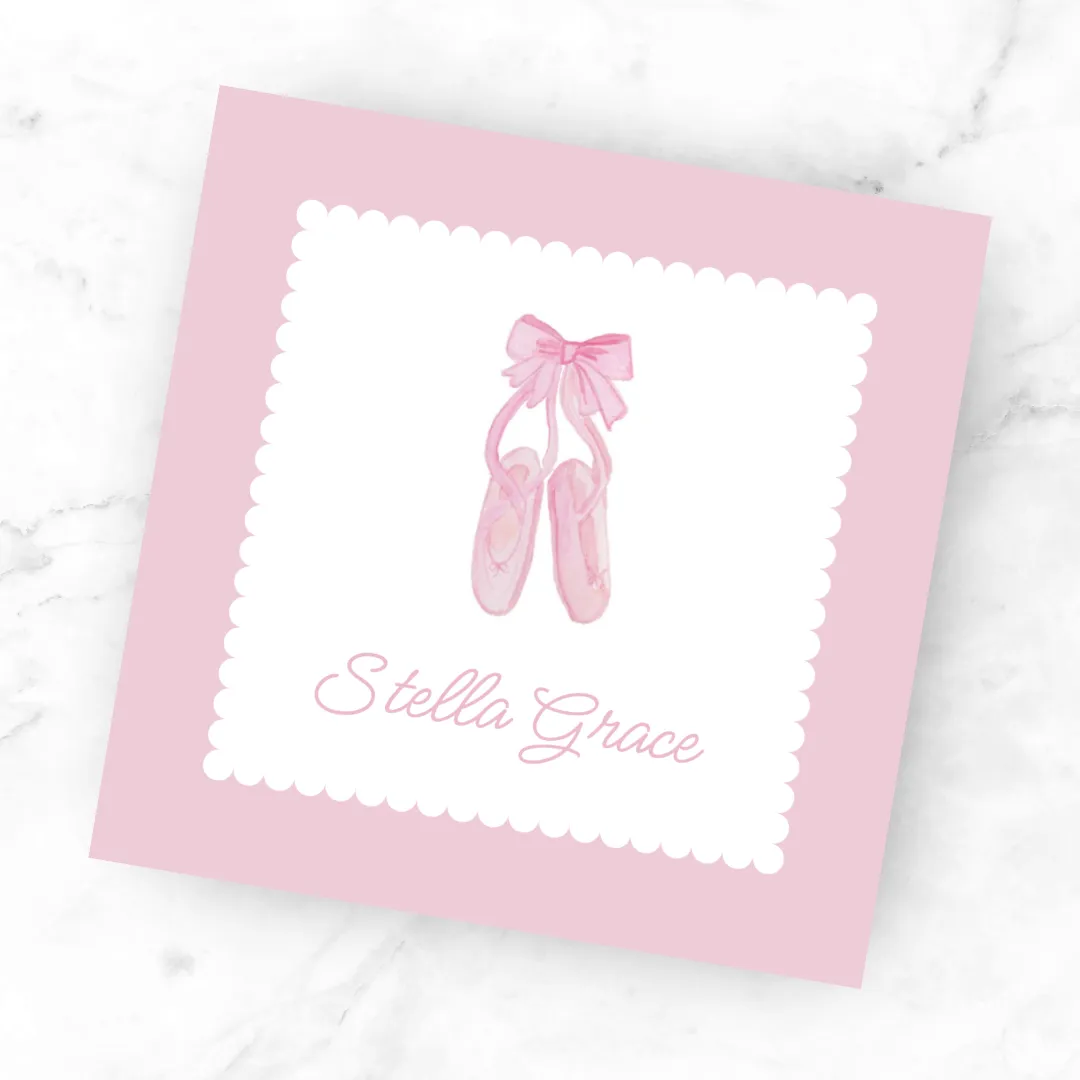 Pink Ballet Slippers Gift Tag