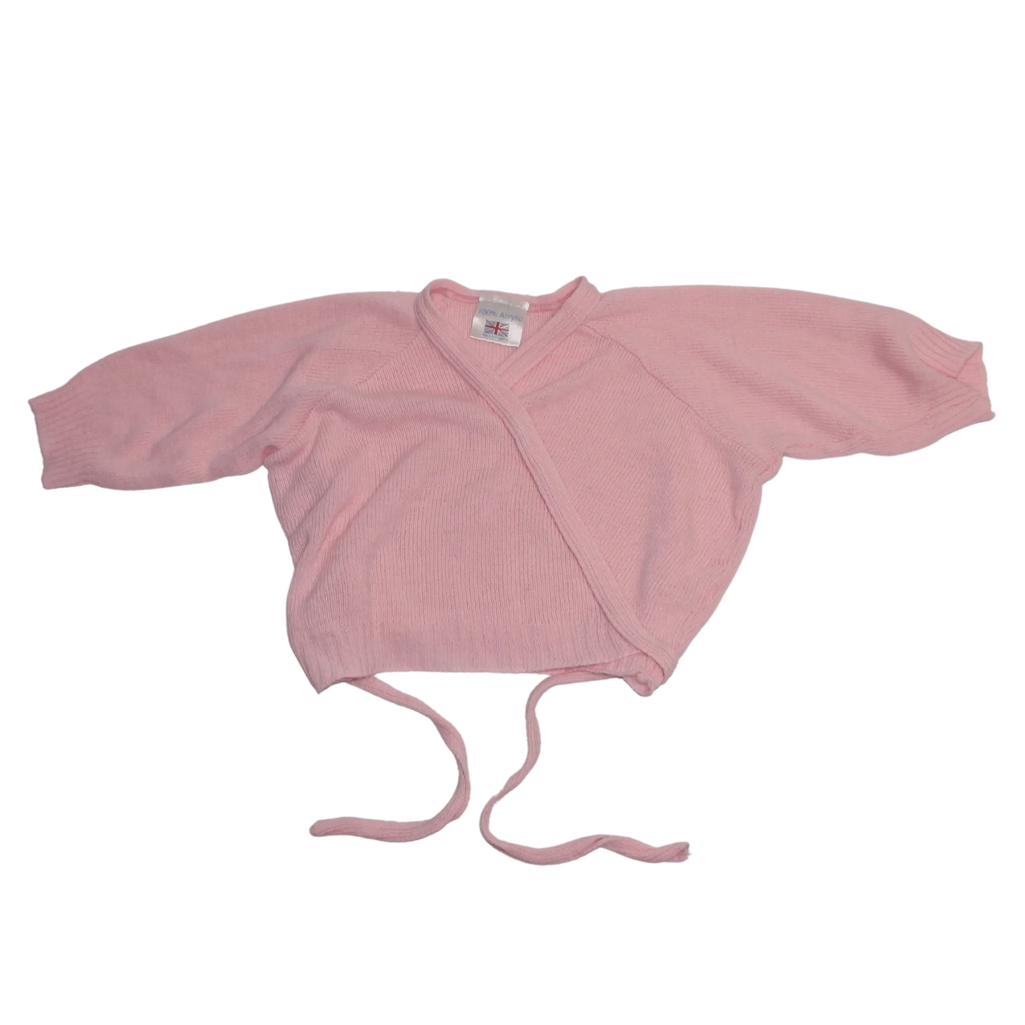 Pink Ballet Wrap Around Cardi - 3/4 Sleeves