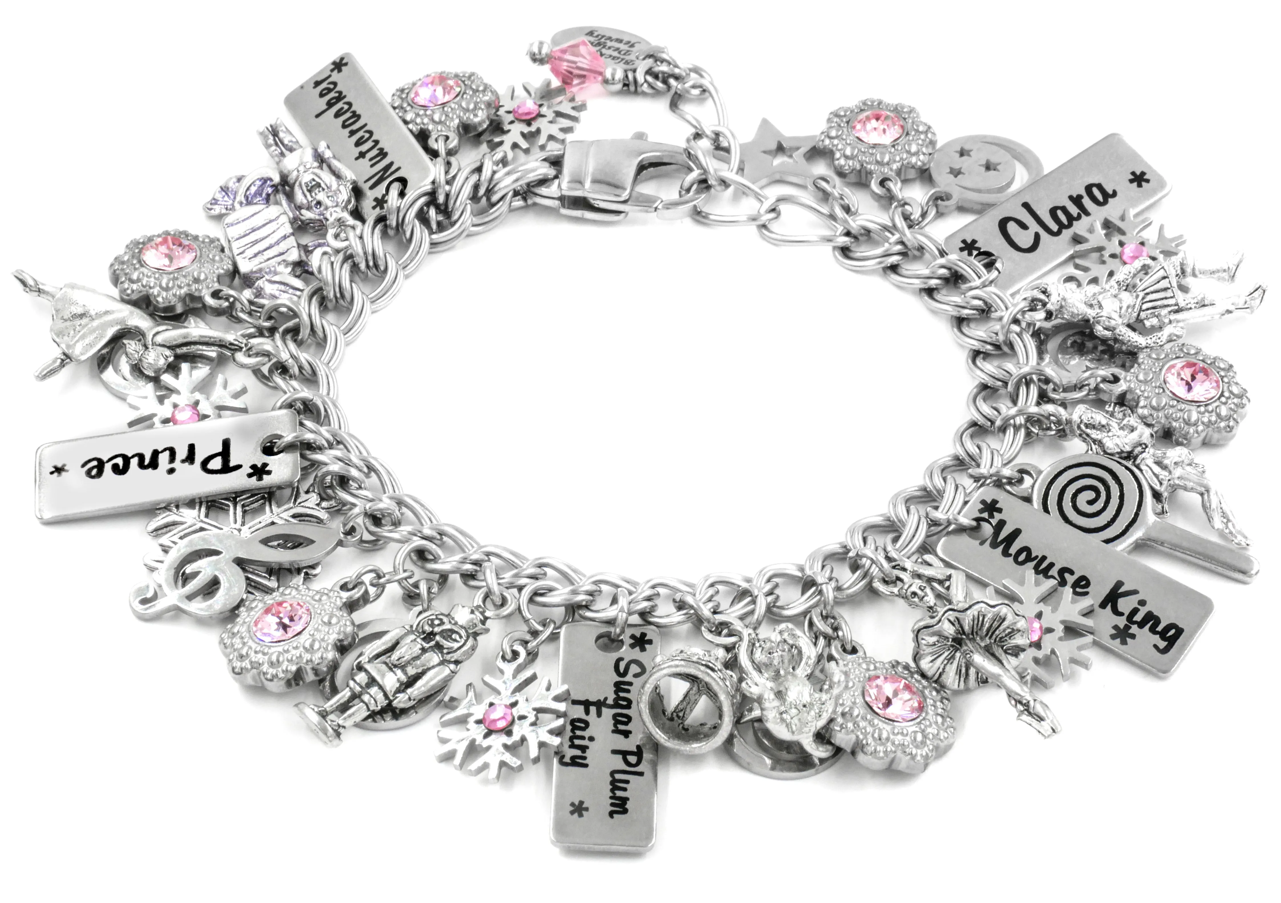 Pink Crystal Sugar Plum Fairy Bracelet