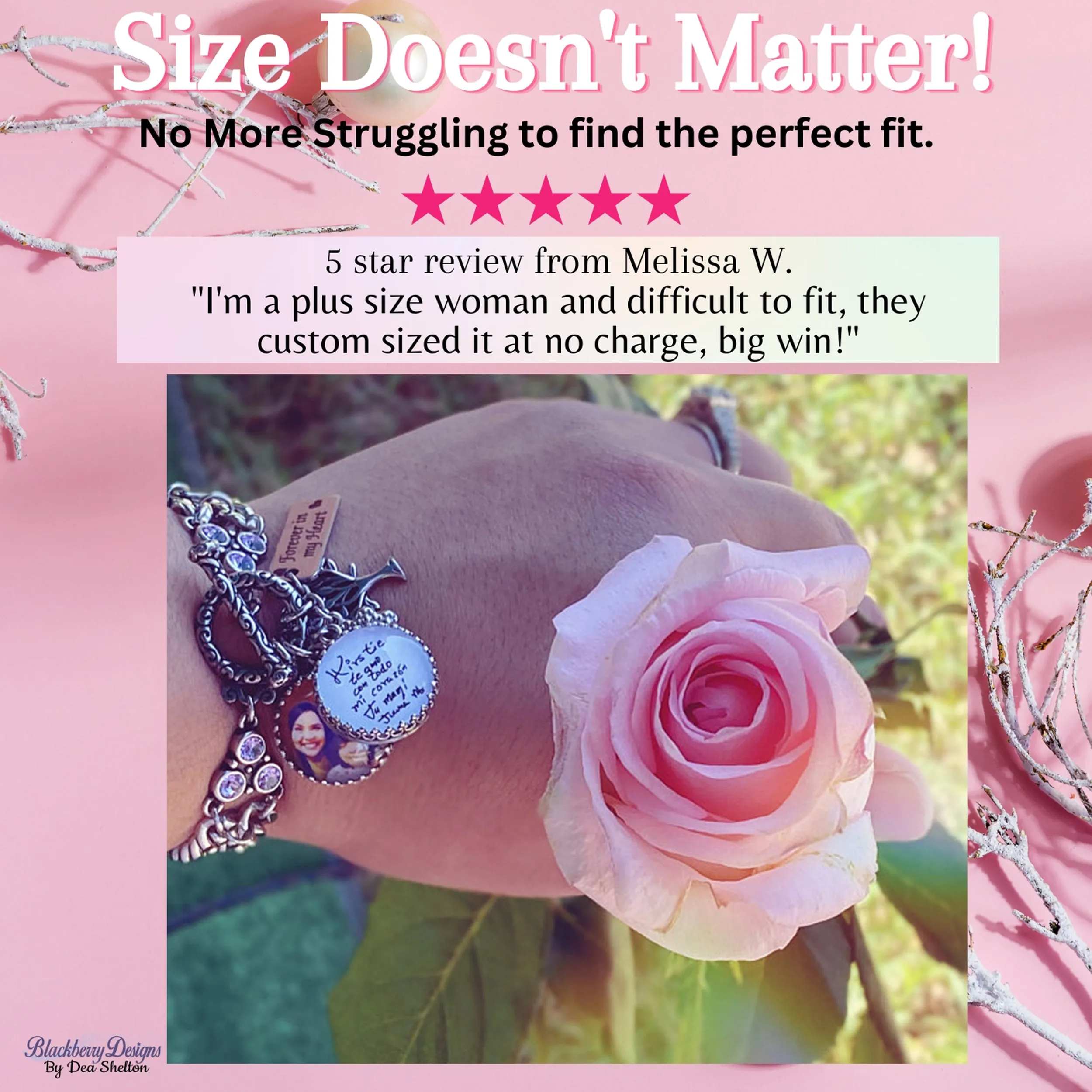 Pink Crystal Sugar Plum Fairy Bracelet