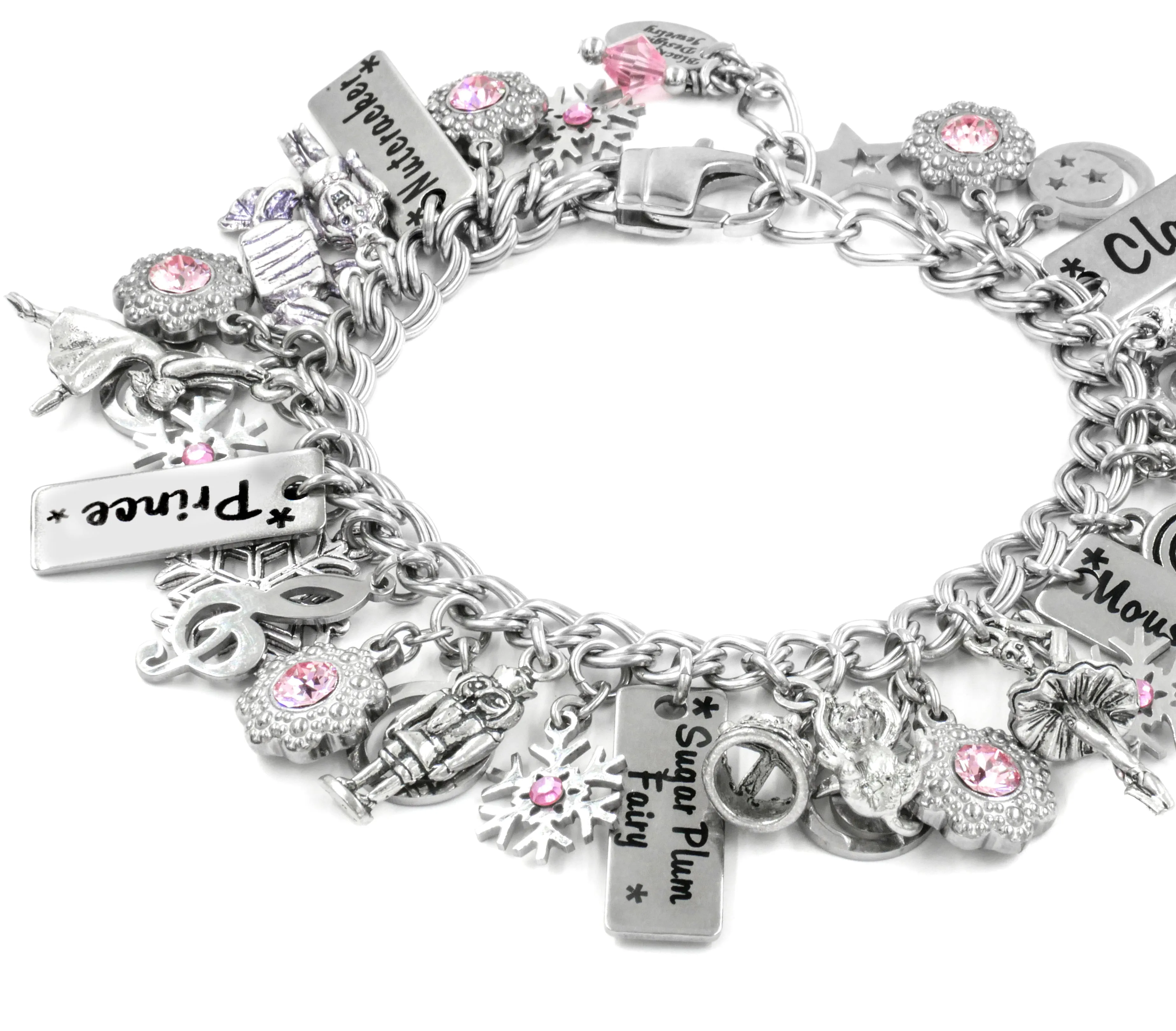 Pink Crystal Sugar Plum Fairy Bracelet
