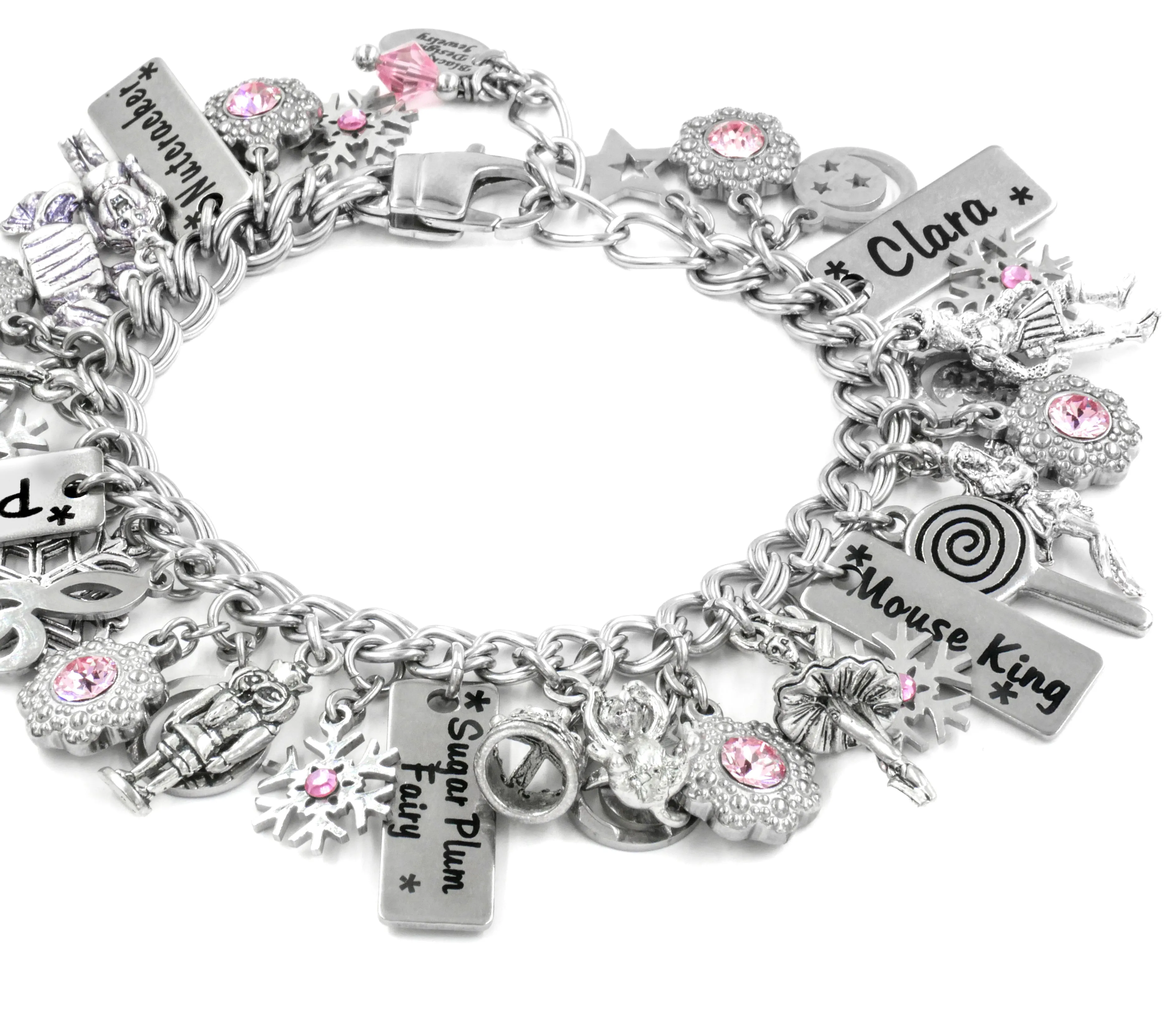 Pink Crystal Sugar Plum Fairy Bracelet