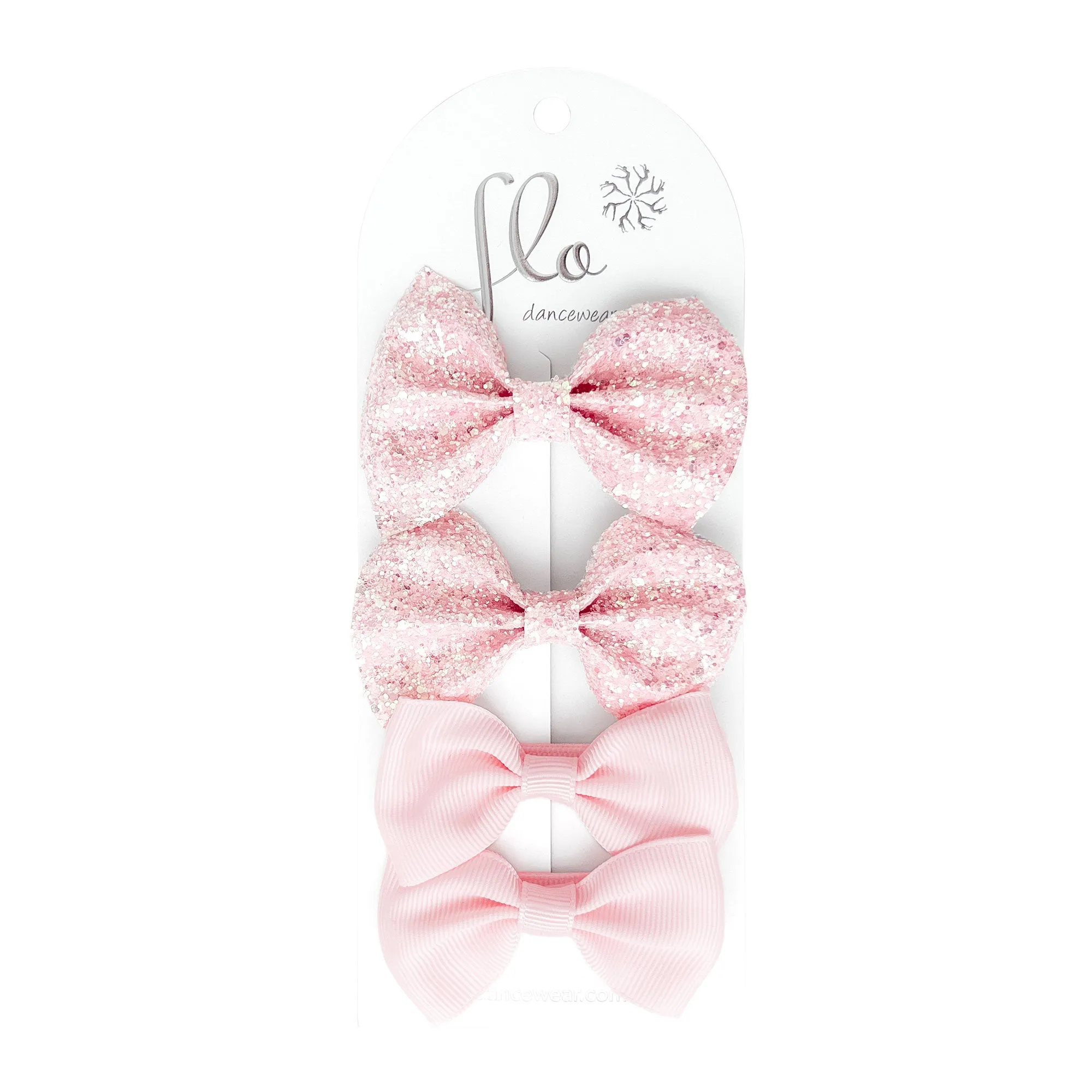 Pink Glitter Bow Set