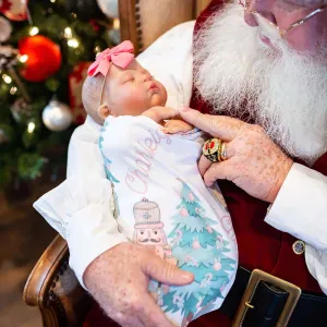 Pink Nutcracker Christmas Swaddle Blanket