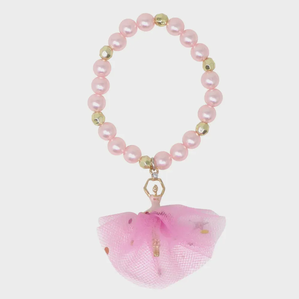 Pink Poppy Ballerina Charm Bracelet