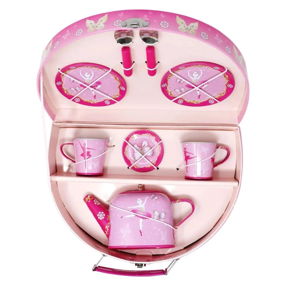 Pink Poppy Ballet Tin Tea Set