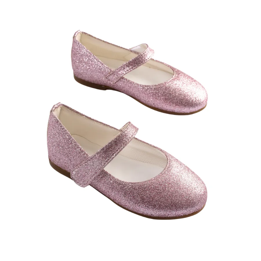 Pink Shimmer Ballerina Flats for Kids