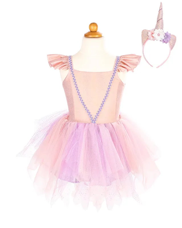 Pink Shimmer Unicorn Dress & Headband