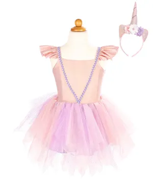 Pink Shimmer Unicorn Dress & Headband