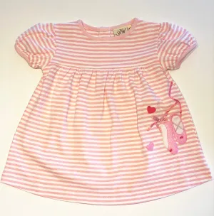 Pink Striped Shirt with Ballet Slippers