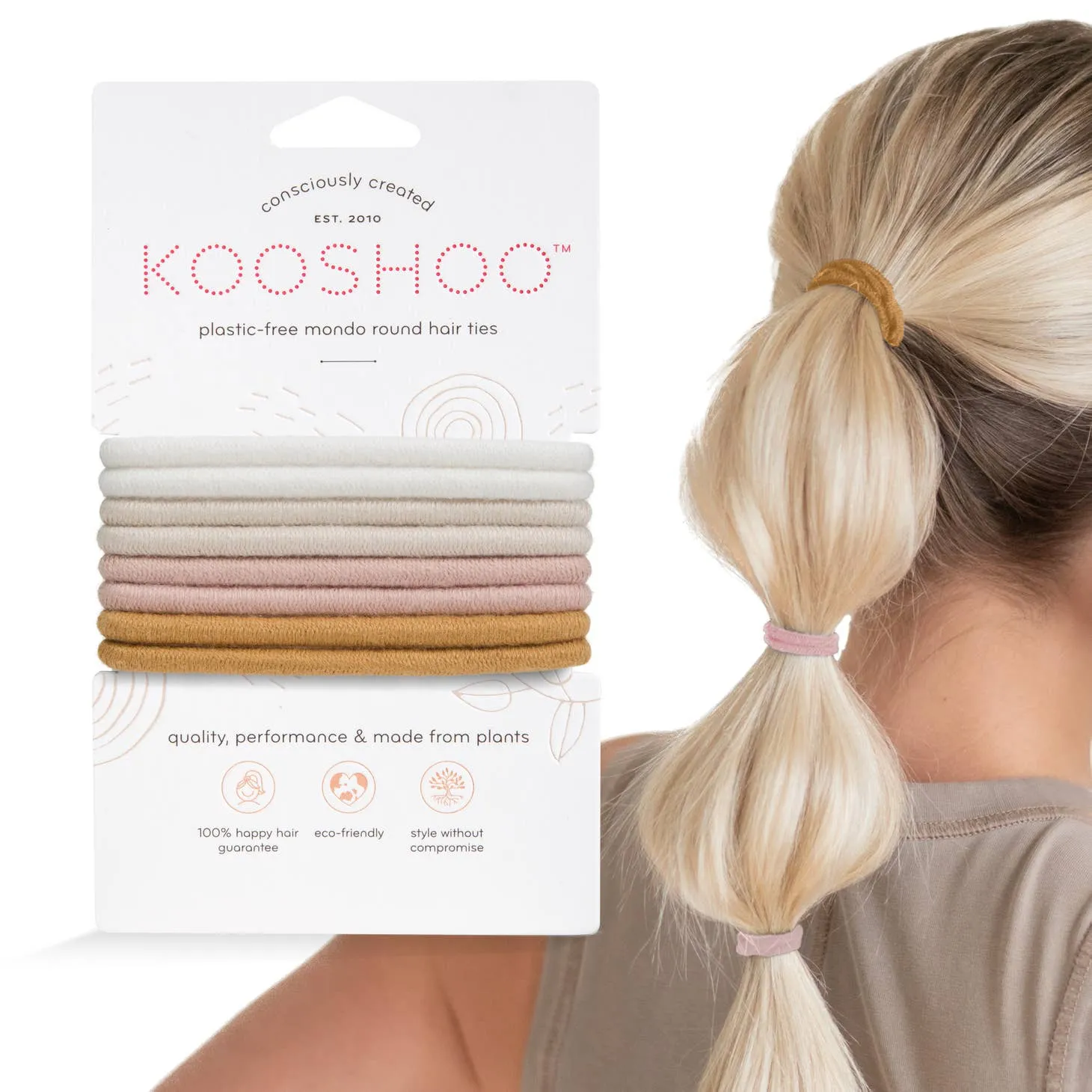 Plastic-Free Mondo Round Hair Ties