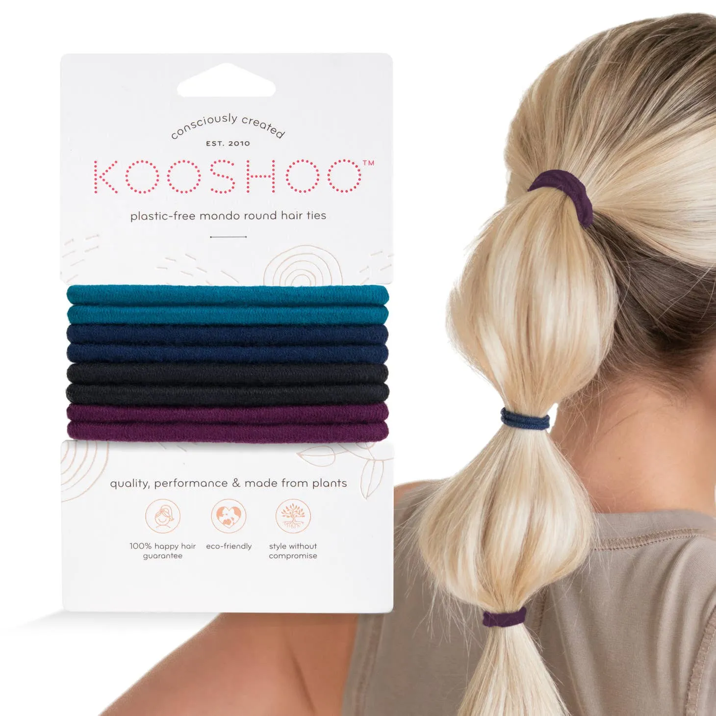 Plastic-Free Mondo Round Hair Ties